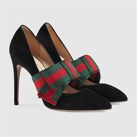 gucci heels bow